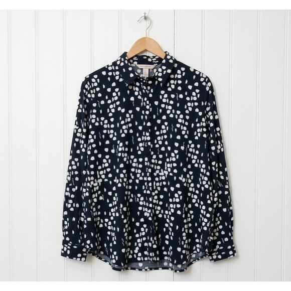 H&M Versatile Career Blouse Long Sleeve Soft Woven Office Casual Shirt Size 12 - Picture 1 of 7